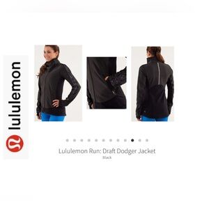 Lululemon Run: Draft Dodger Jacket. Black. Sz 12.